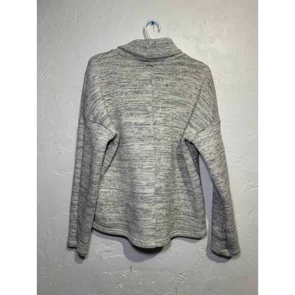 Columbia gray striped turtleneck sweater womens XL gorpcore cozy outdoor hiking - Picture 4 of 7